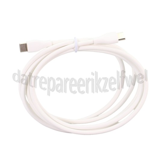 Foto van USB Kabel USB Type C male naar USB Type C male, wit, 1,8 mtr Universeel USB Type C 