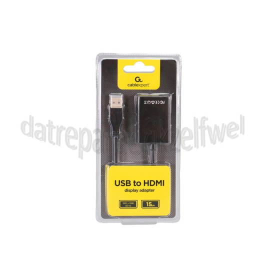 Foto van USB Kabel Verloopkabel USB A 3.0 male naar HDMI female, 15cm Universeel USB A 3.0 
