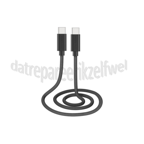 Foto van USB Kabel zwart, 100 cm USB Type C + Type C 