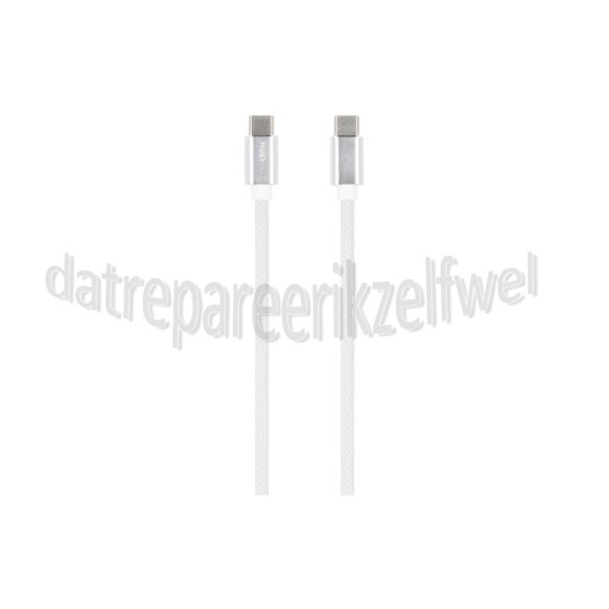 Foto van USB Kabel wit, magnetisch, 100 cm USB Type C + Type C 