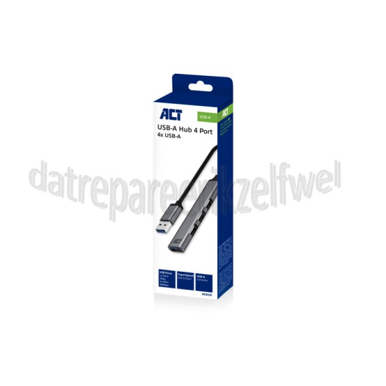 Foto van ACT Hub USB-A hub 3x USB-A 2.0, 1x USB-A 3.0 