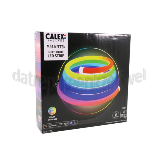 Foto van Calex Ledlamp Smart Neon Tube 360, 3 meter, RGBIC 22W, IP44 