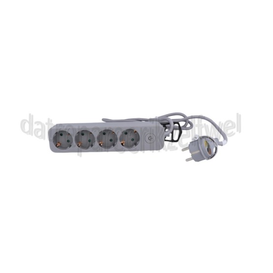 Foto van Q-Link Tafelcontactdoos 4x randaarde 4-voudig met schakelaar 