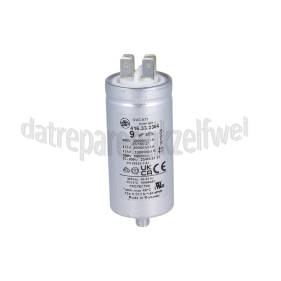 Foto van Candy Condensator Aanloopcondensator 9uF ROEH8A2TE, NDEH10A2TSBEXSS 