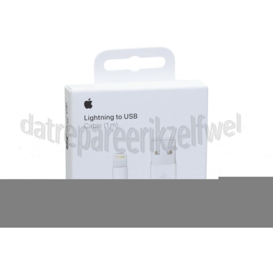 Foto van Apple Lightning cable USB kabel naar Lightning, wit, 1 meter Apple 8-pin Lightning connector 