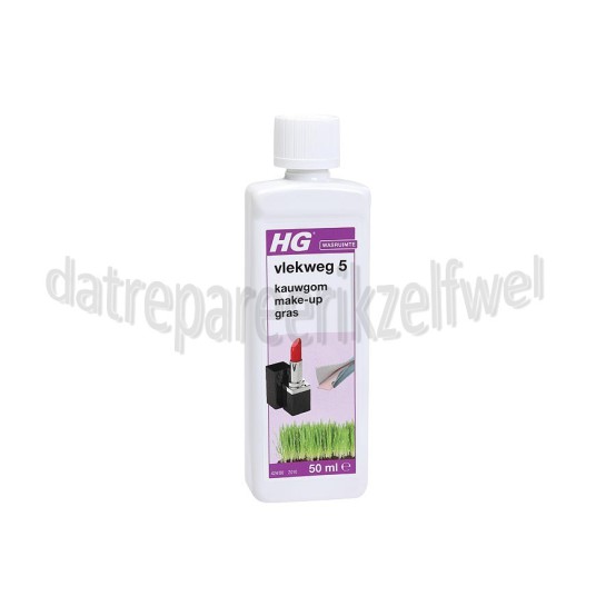 Foto van HG Reiniger Vlekweg nr. 5 Make-up, gras, stuifmeel, markeerstift, kauwgom 
