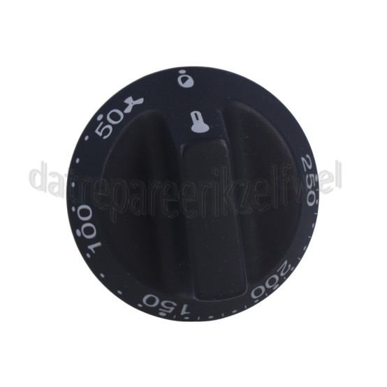 Foto van Smeg Knop Temperatuur, zwart ALFA43, ALFA145 