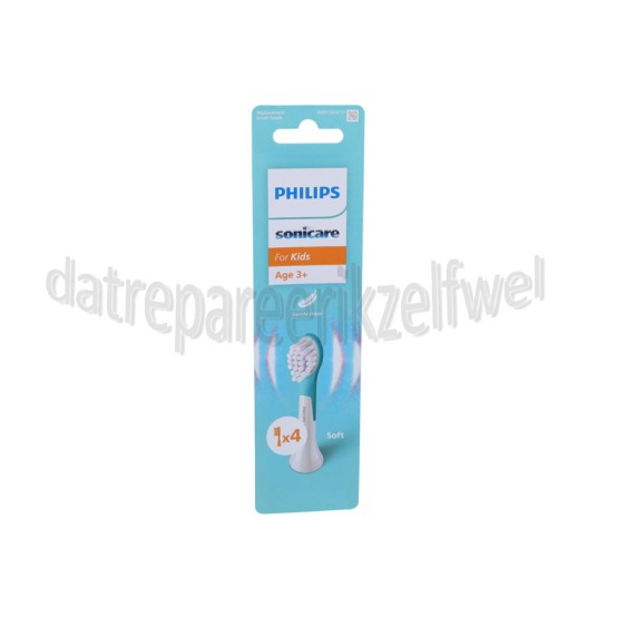 Foto van Philips Tandenborstelset Sonicare For Kids opzetborstels small, 4 stuks, wit Sonicare For Kids 