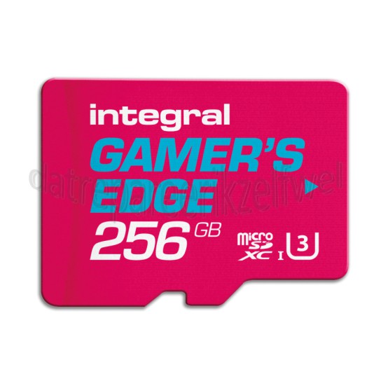 Foto van Integral Memory card V30 Gamer's Edge microSDXC Card 256GB Class 10, Nintendo Switch 