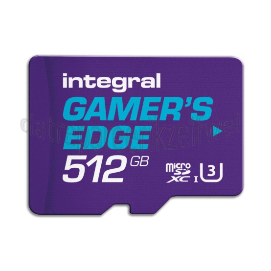 Foto van Integral Memory card V30 Gamer's Edge microSDXC Card 512GB Class 10, Nintendo Switch 