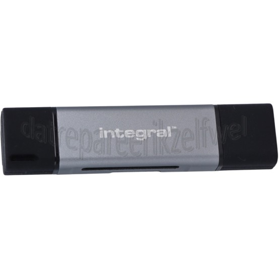 Foto van Integral Cardreader SD en microSD kaartlezer Dual interface USB 3.1 