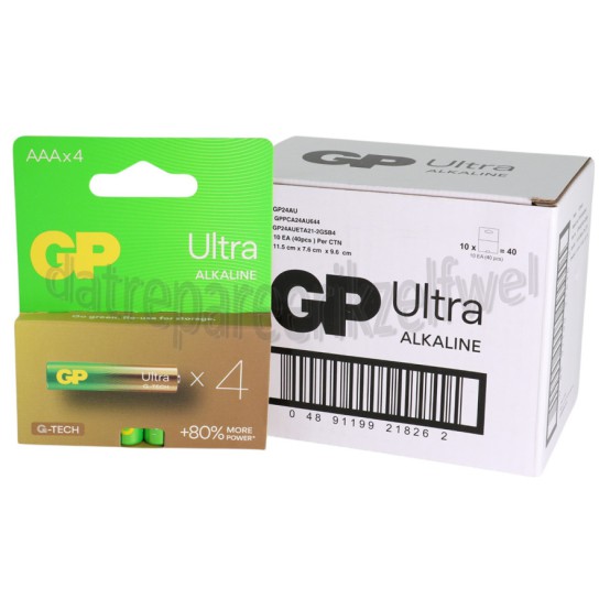 Foto van GP Batterij AAA LR03 1,5V Potlood Ultra Alkaline 
