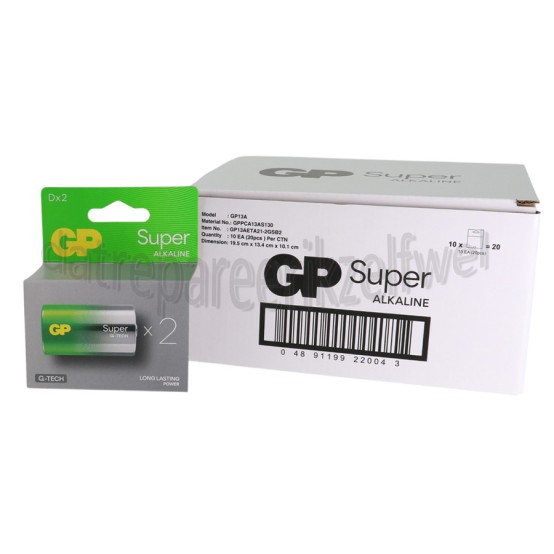 Foto van GP Batterij D LR20 1,5V Super Alkaline 