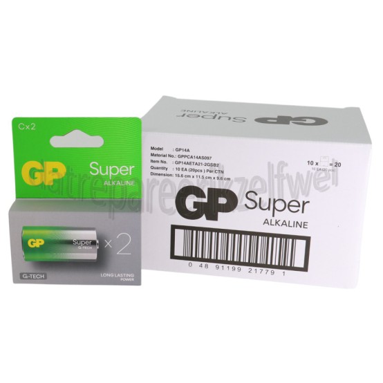 Foto van GP Batterij C LR14 1,5V Baby Super Alkaline 