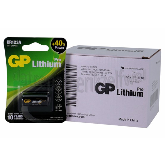 Foto van GP Batterij Foto batterij DL123A 3V Lithium 