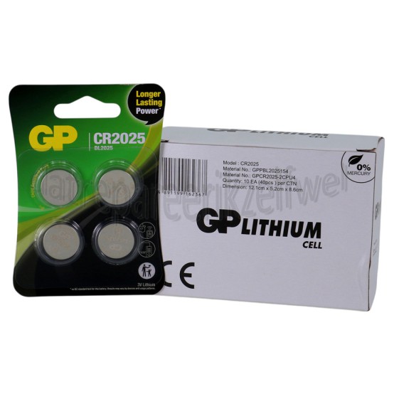 Foto van GP Batterij Knoopcel CR2025 3V DL2025 Lithium 