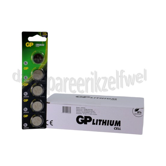 Foto van GP Batterij Knoopcel CR2032 3V DL2032 Lithium 