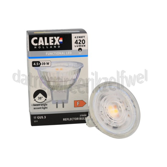 Foto van Calex Ledlamp SMD Reflector 4,5 Watt 420 Lumen 2700K GU5.3 MR16 