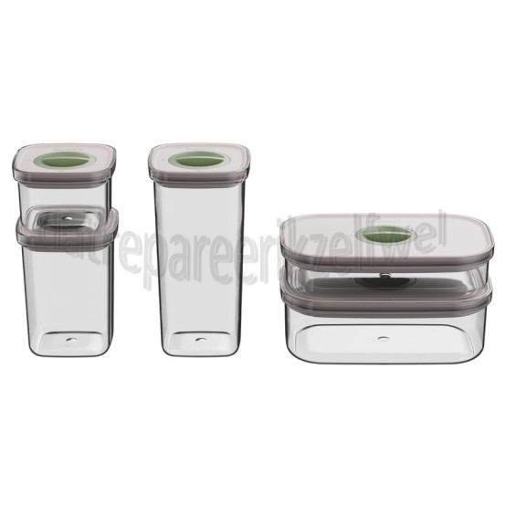 Foto van BergHOFF Bewaarbus Smart Seal Voedselcontainerset 5-Delig Diepvries, Vaatwasser 