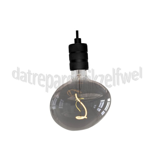 Foto van Calex Ledlamp Pebble Flex Filament Titanium E27 4W 70lm 1800K Dimbaar 
