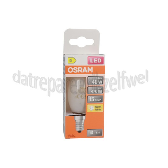 Foto van Osram Ledlamp LED Retrofit Kaarslamp Classic B40 E14 Mat 3,4W, 2700K, 470lm 