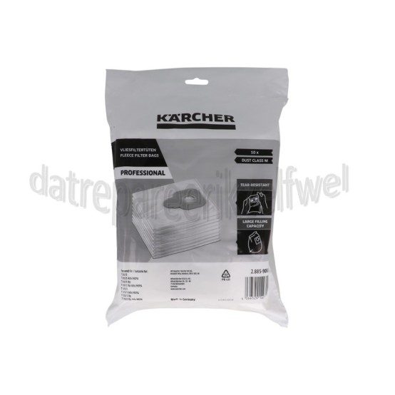 Foto van Karcher Stofzuigerzak Vlies, 10 stuks T10/1, T15/1 