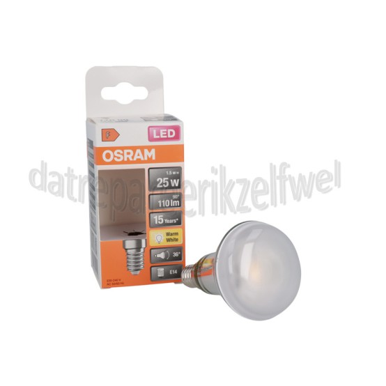 Foto van Osram Ledlamp Reflectorlamp LED R50 1,5W, 2700K, 110lm, E14 