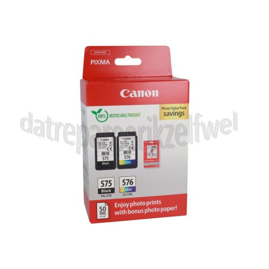 Foto van Canon Inktcartridge PG 575/CL 576, Zwart, Cyaan, Magenta, Geel Pixma TR4751i, TS3551i, TS3752i, TS3751i 