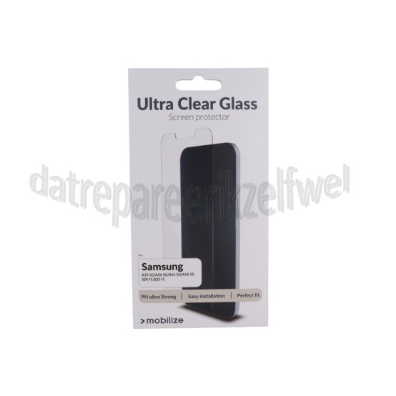 Foto van Mobilize Screen Protector Ultra Clear Glass Samsung A35 5G, A36 5G, A55 5G, A56 5G, S24 FE, S25 FE 