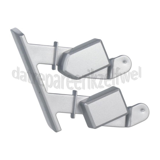 Foto van Whirlpool Knop Drukknopset Zilver, rechts NTDLR60226, WTL56312 