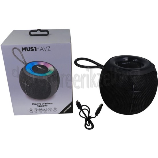 Foto van Musthavz Speaker Groove Wireless Speaker 5W, IPX4, USB-C, RGB 