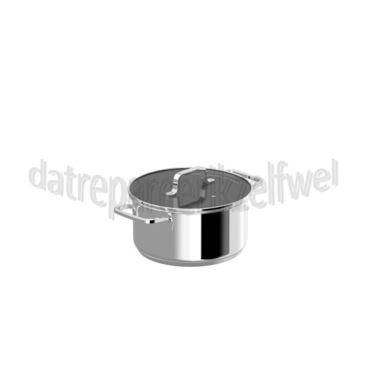 Foto van BergHOFF Pan Helix Kookpan met deksel 20cm Inductie, Halogeen, Vitrokeramisch, Gas 