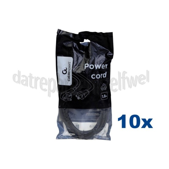 Foto van Netvoedingskabel Voedingskabel C5, 230V, 10 Amp 1,8 Meter, 3x1mm2 