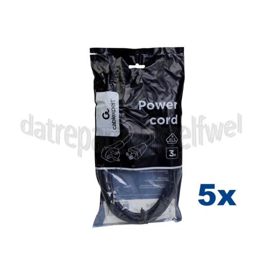 Foto van Netvoedingskabel Voedingskabel C5, 230V, 10 Amp 3 Meter, 3x0.75mm2 