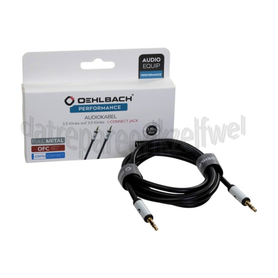 Foto van Oehlbach Jack Kabel i Connect 3,5mm Jack Kabel 1,5 Meter Verguld 