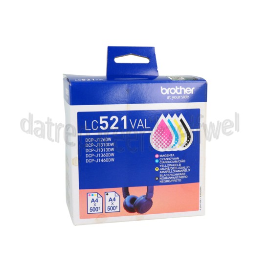 Foto van Brother Inktcartridge LC521VAL Multipack DCP-J1260W, DCP-J1310DW, DCP-J1313DW, DCP-J1360DW 