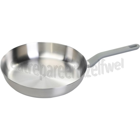 Foto van BergHOFF Pan Braadpan antikleef 24 cm SS18/10 Moonmist Inductie, Halogeen, Vitrokeramisch, Gas 