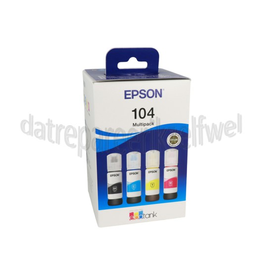 Foto van Epson Inktcartridge Ecotank 104 Multipack ET2720, ET2820, ET2860, ET2870, ET4700, ET4810 