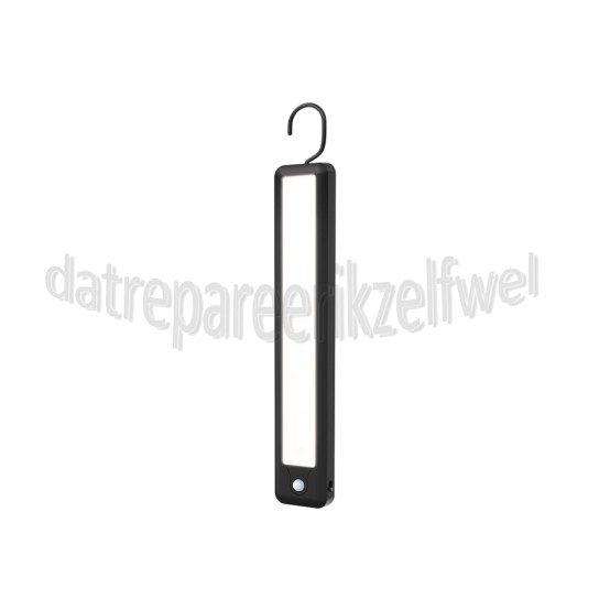 Foto van Calex Ledlamp Spot On Oplaadbare Kastlamp Zwart 120 Lumen, 2700K Warm White, 3W, Beweging Sensor 