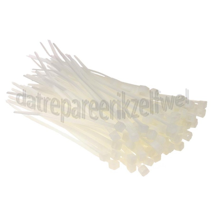 Foto van Bundelbandjes 2,5 mm wit Tie-wrap 