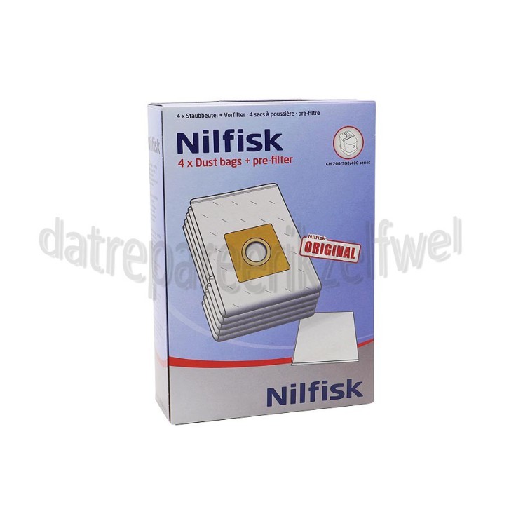 Foto van Nilfisk Stofzuigerzak dubbelwandig,6,5ltr. X100 GM 200-300-400-MILLENIUM 