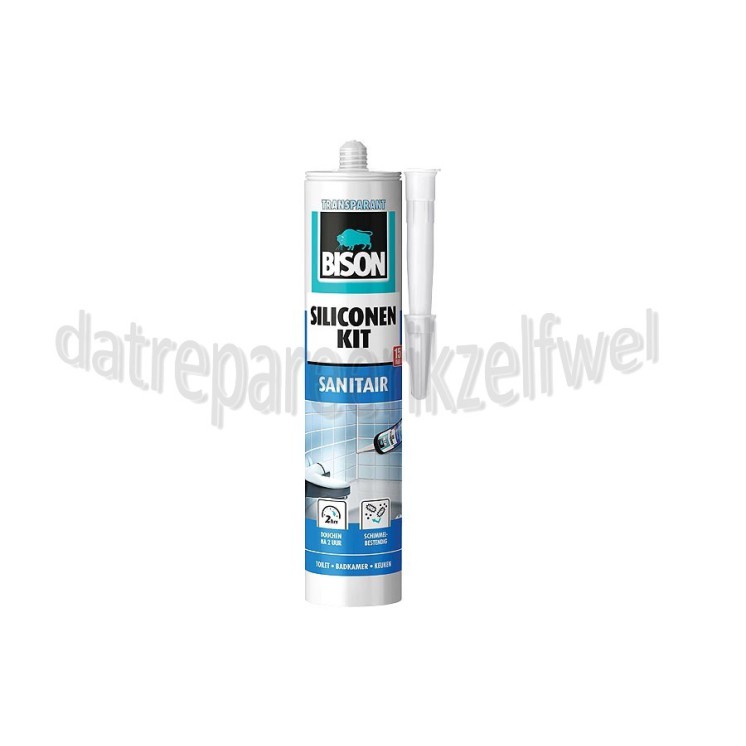 Foto van Bison Siliconenkit BISON -sanitair transparant- spuitkoker 