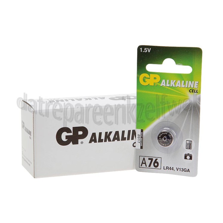 Foto van GP Batterij Knoopcel LR44 1,5V A76 V13GA L1154 Alkaline 