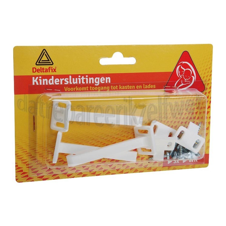 Foto van Deltafix Kindersluiting Kindersluitingen wit Voor kastjes en laden 