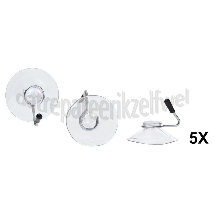 Foto van Deltafix Zuighaakje transparante zuighaakjes Met zuignap 44mm 