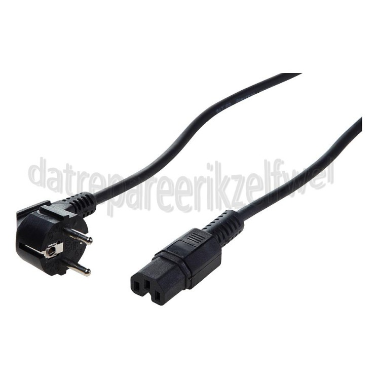Foto van Snoer apparaat -CEE- 2m zwart hittebestendig 3x1mm2 120gr. 