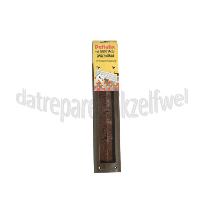 Foto van Deltafix Brievenbus Afdichting met borstel Bruin 