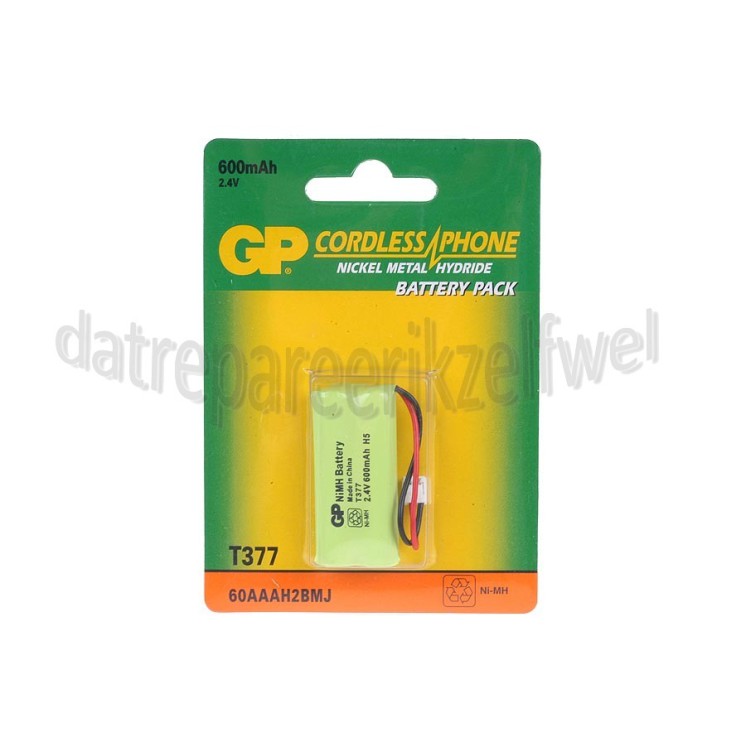 Foto van GP Batterij 600 mAh 2,4V T377 Premier 110/120/130/210/ 