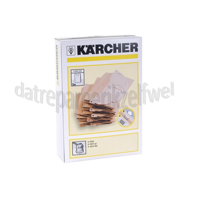 Foto van Karcher Stofzuigerzak in doos A2004 2024 2054 WD2200 