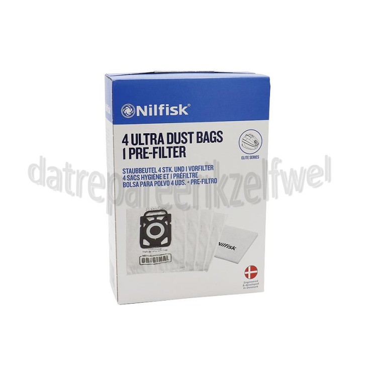Foto van Nilfisk Stofzuigerzak X300 X150 X210, GM200,300 Extreme X110, King serie, Elite 